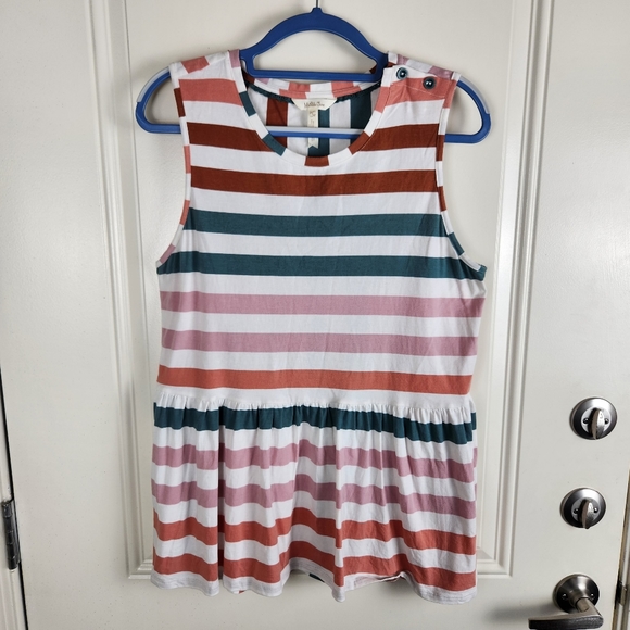 Matilda Jane Darling Day Top Sleeveless Striped Size L - Picture 2 of 7